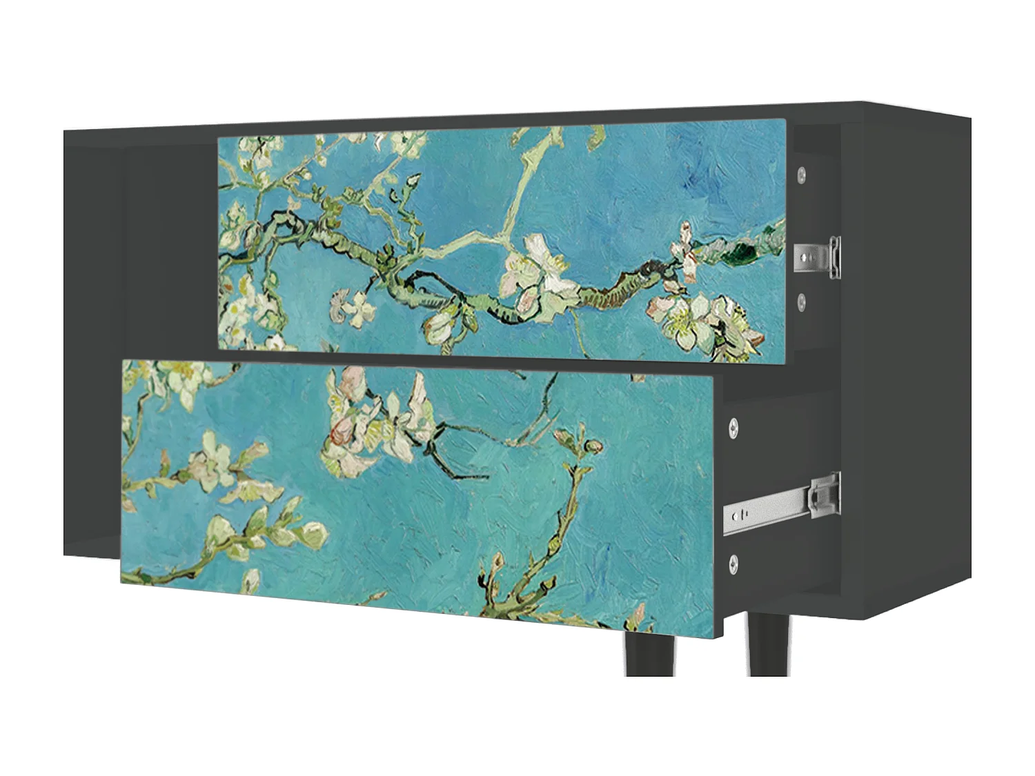 Mobile TV - 170х69х48 cm - T1 - Almond Blossom, Antracite