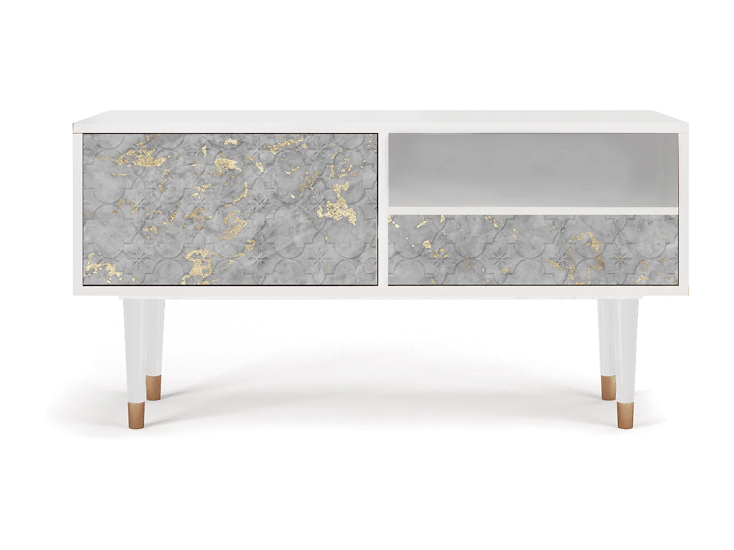 Meuble TV - 115х59х48 cm - T3 - Mariana Trench, Blanc