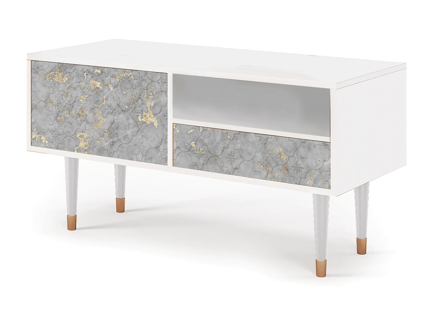 Meuble TV - 115х59х48 cm - T3 - Mariana Trench, Blanc