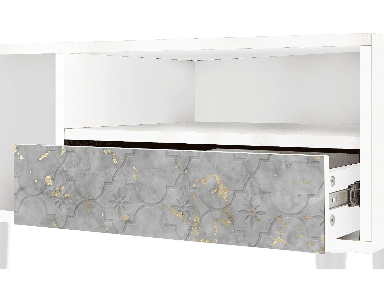 Meuble TV - 115х59х48 cm - T3 - Mariana Trench, Blanc