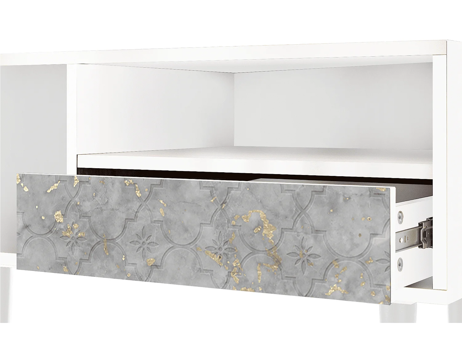 Mobile TV - 115х59х48 cm - T3 - Mariana Trench, Bianco