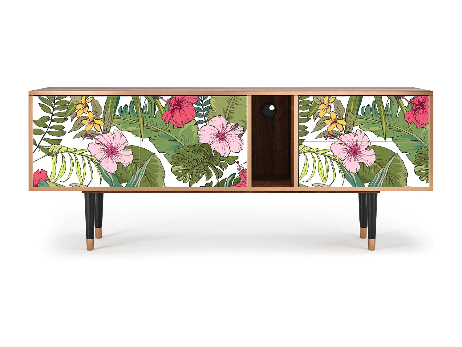 Mobile TV - 170х69х48 cm - T1 - Verdant Tropics, Noce