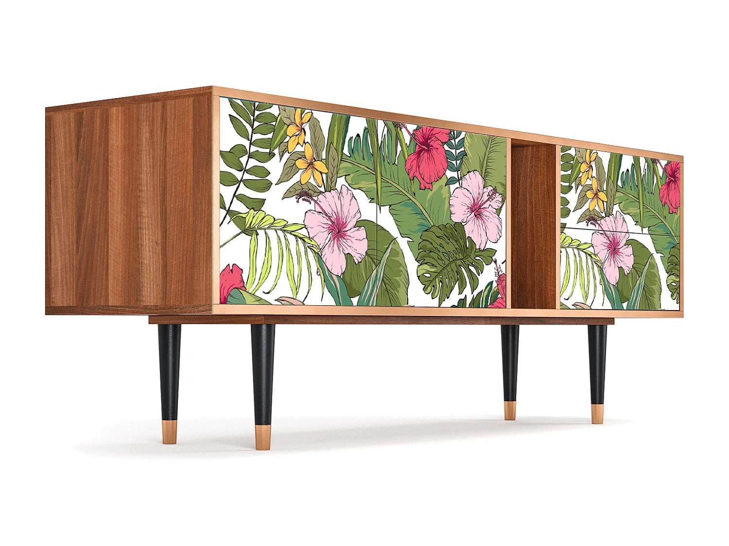 Mobile TV - 170х69х48 cm - T1 - Verdant Tropics, Noce