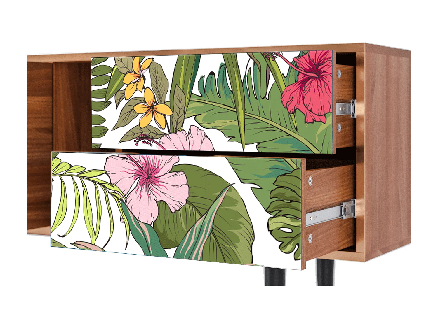 Mobile TV - 170х69х48 cm - T1 - Verdant Tropics, Noce