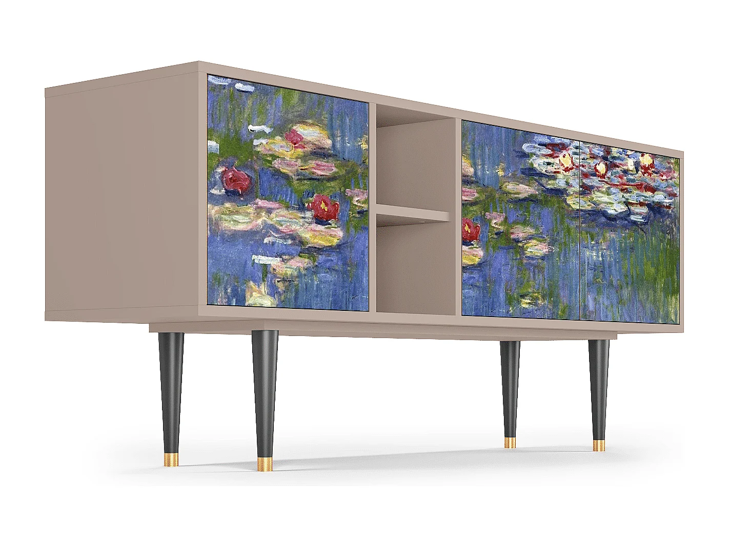 TV-meubel - 150х69х41 cm - T5 - The water lily pond  , Latte