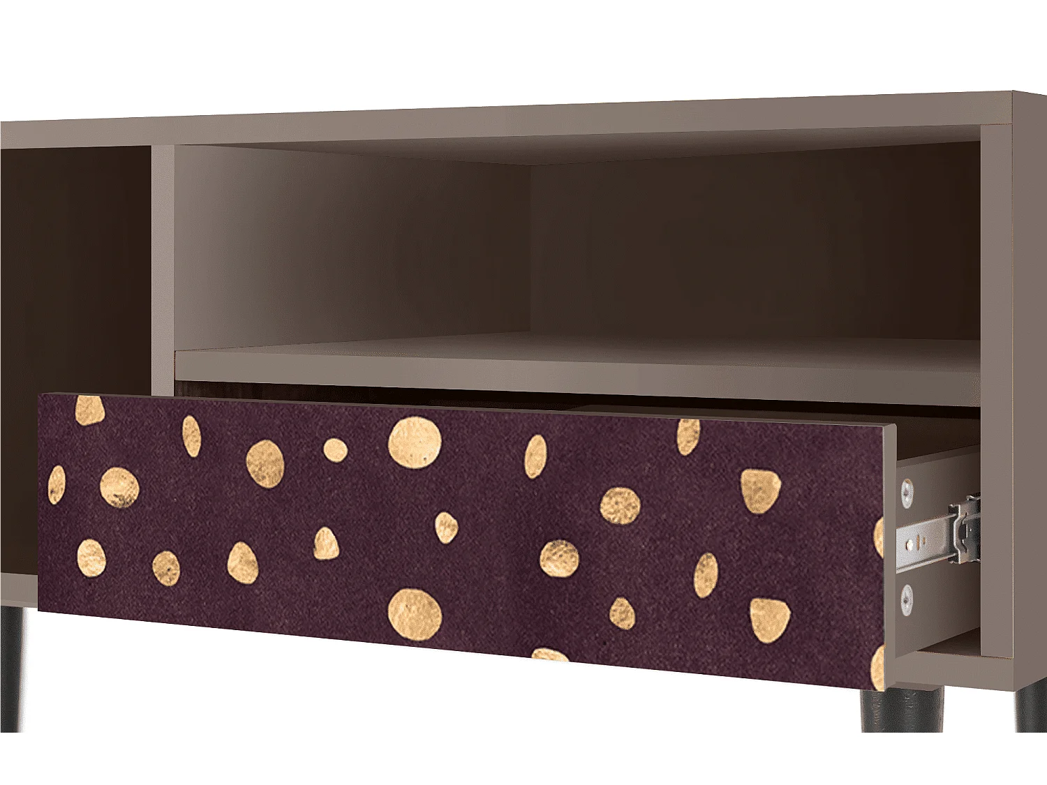 Mueble de TV - 115х59х48 cm - T3 - Glowworms, Latte