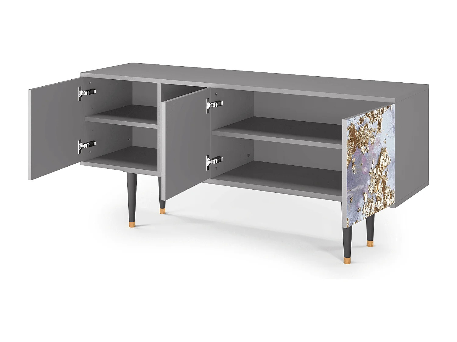 TV-Möbel - 150х69х41 cm - T5 - Planet Earth, Grau