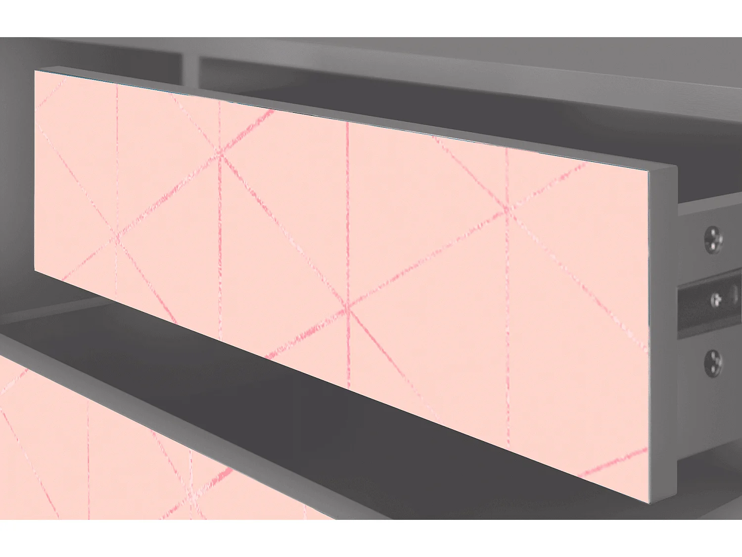 Mueble de TV - 170х59х48 cm - T4 - Rose Quartz, Gris