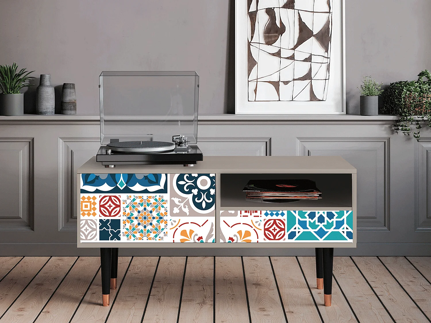 Meuble TV - 115х59х48 cm - T3 - Moroccan Market, Sable