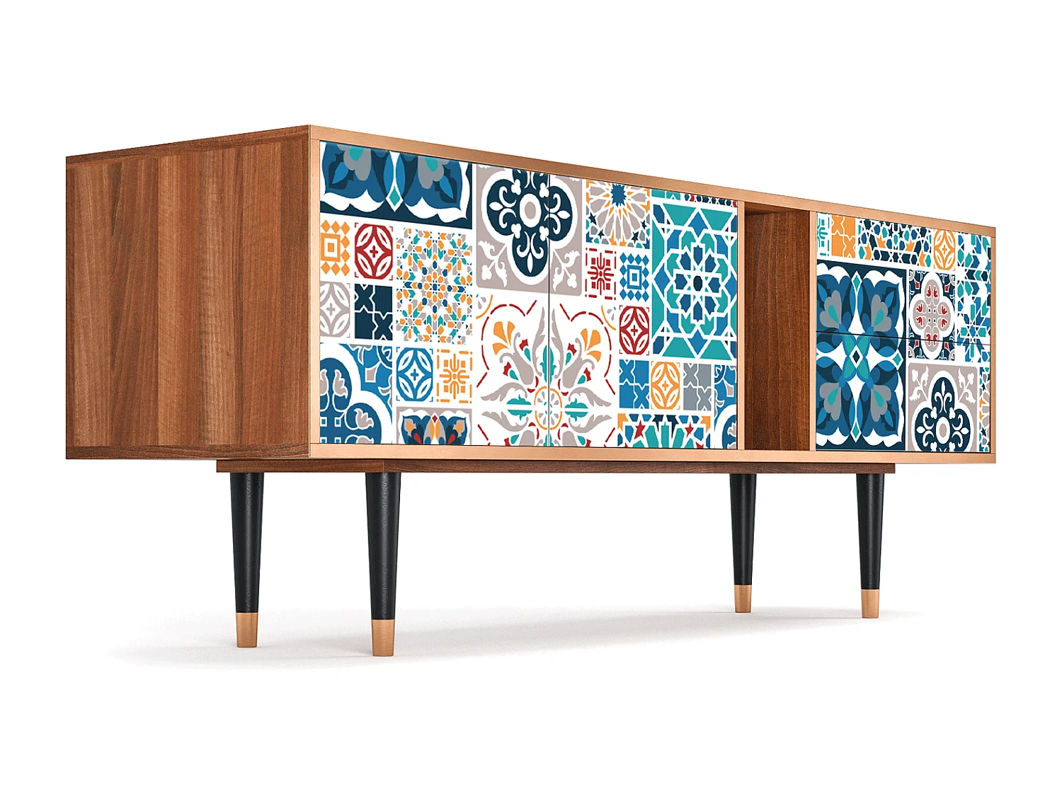 Meuble TV - 170х69х48 cm - T1 - Moroccan Market, Noyer