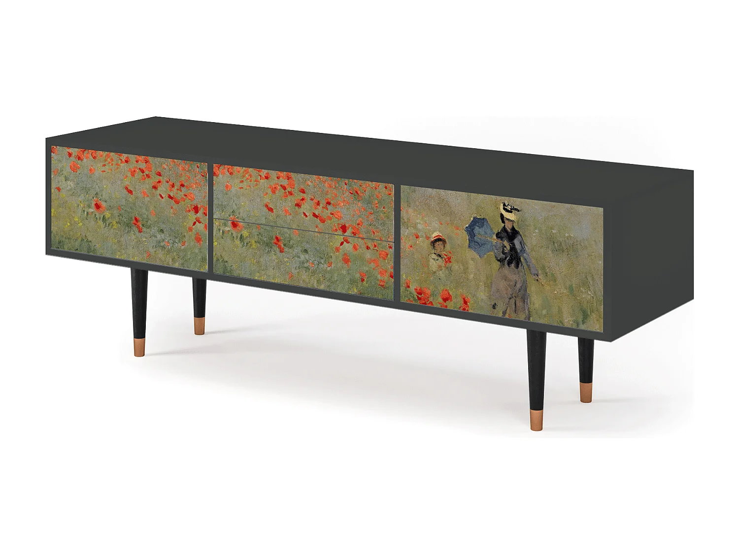 TV-Möbel - 170х59х48 cm - T4 - The Poppy Field   , Anthrazit