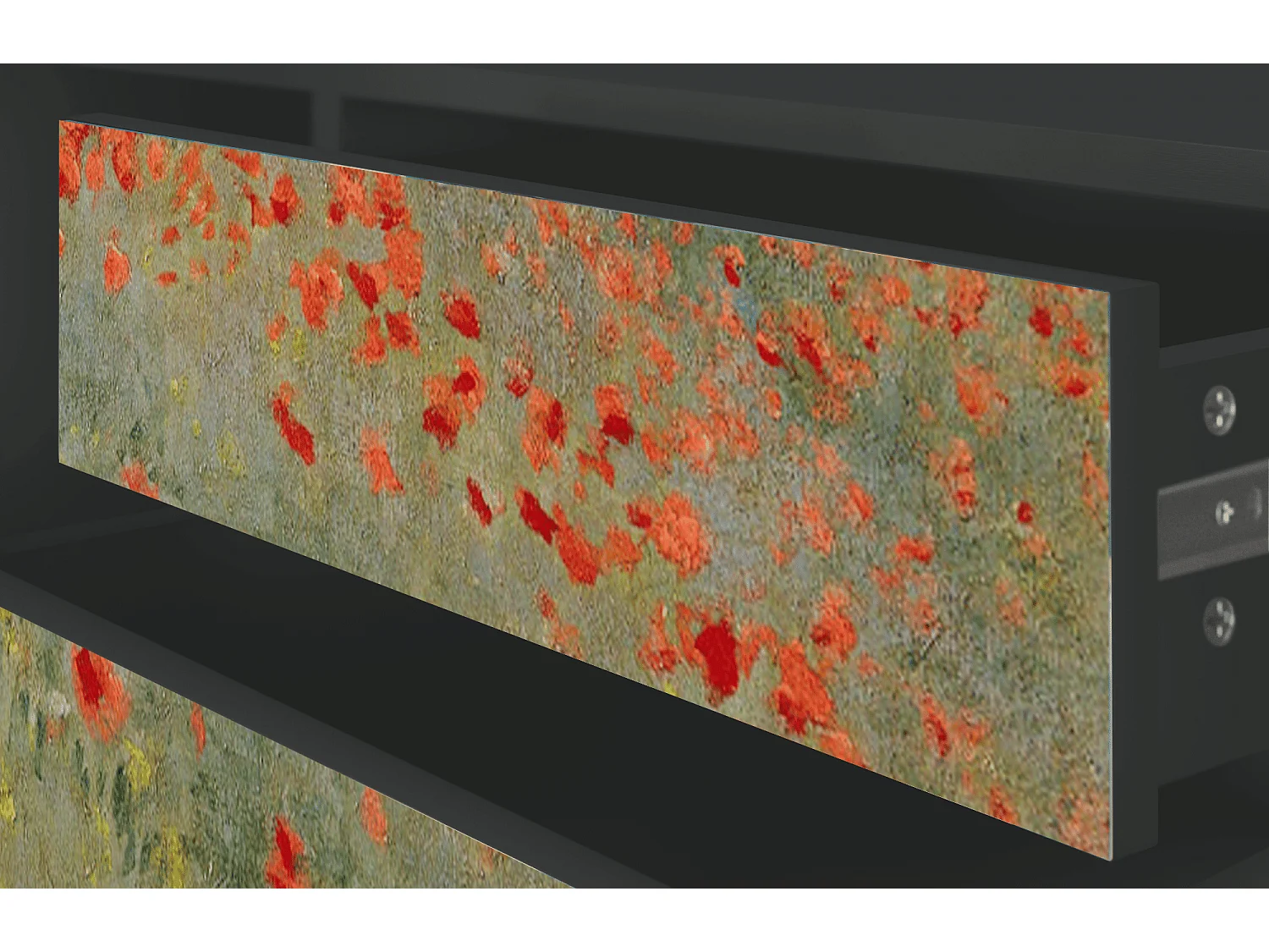 Mobile TV - 170х59х48 cm - T4 - The Poppy Field   , Antracite