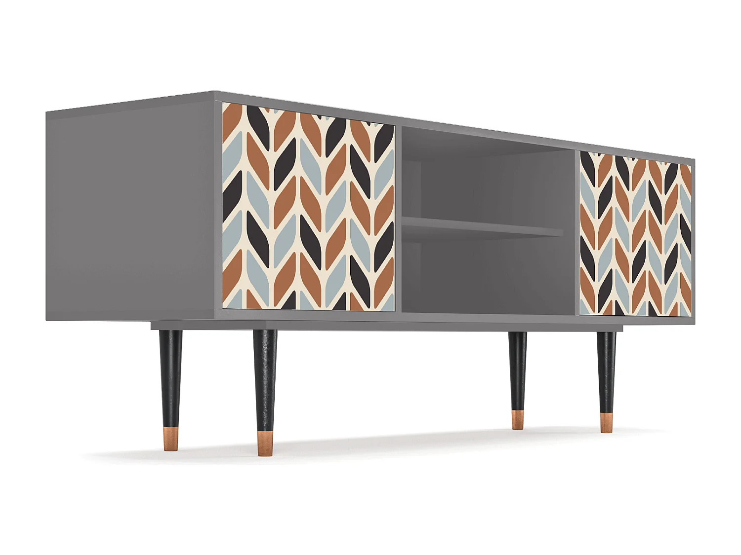 Meuble TV - 170х69х48 cm - T2 - Beige Laure, Gris