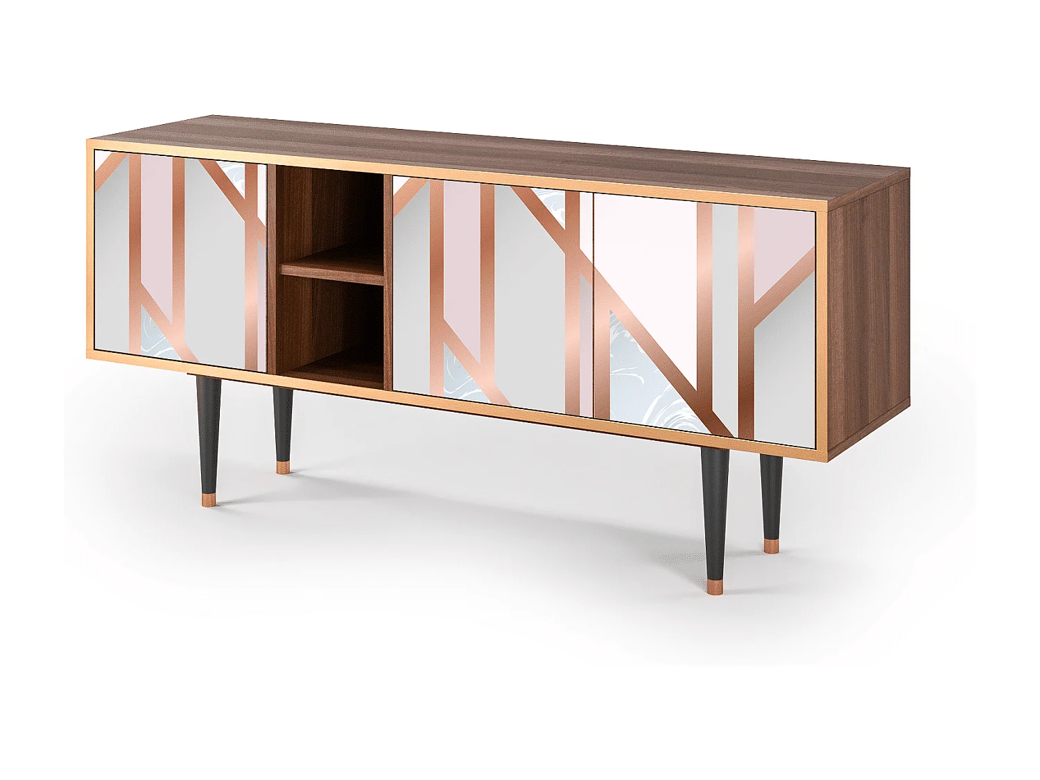 Mueble de TV - 150х69х41 cm - T5 - Champagne Story, Nogal