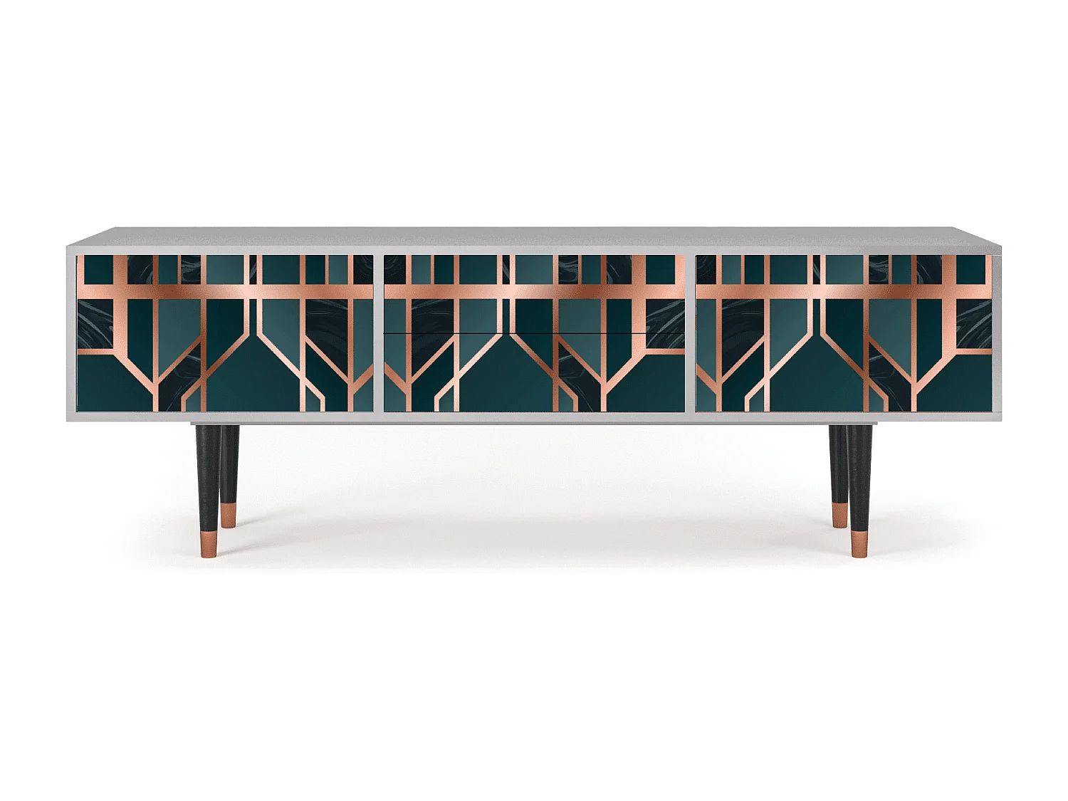 Mueble de TV - 170х59х48 cm - T4 - Emerald Metro, Cinza