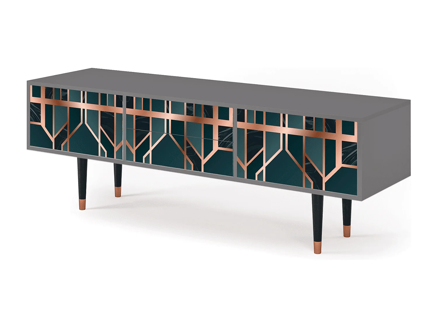 Meuble TV - 170х59х48 cm - T4 - Emerald Metro, Gris