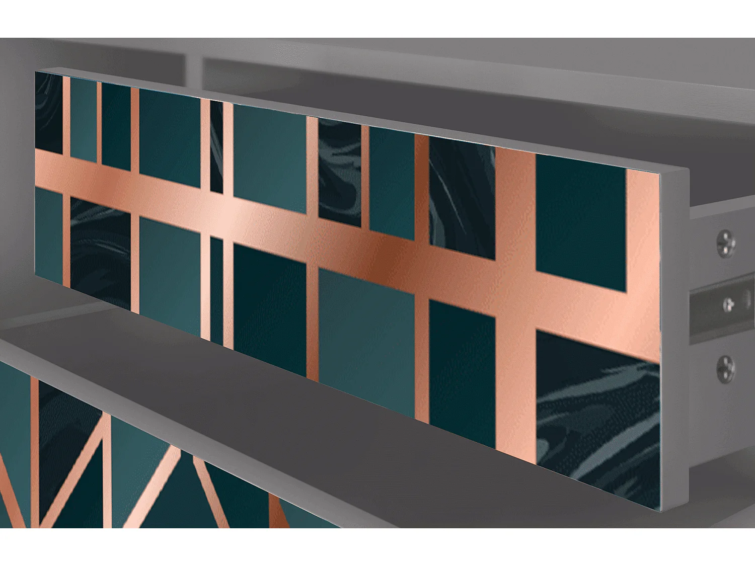 Meuble TV - 170х59х48 cm - T4 - Emerald Metro, Gris