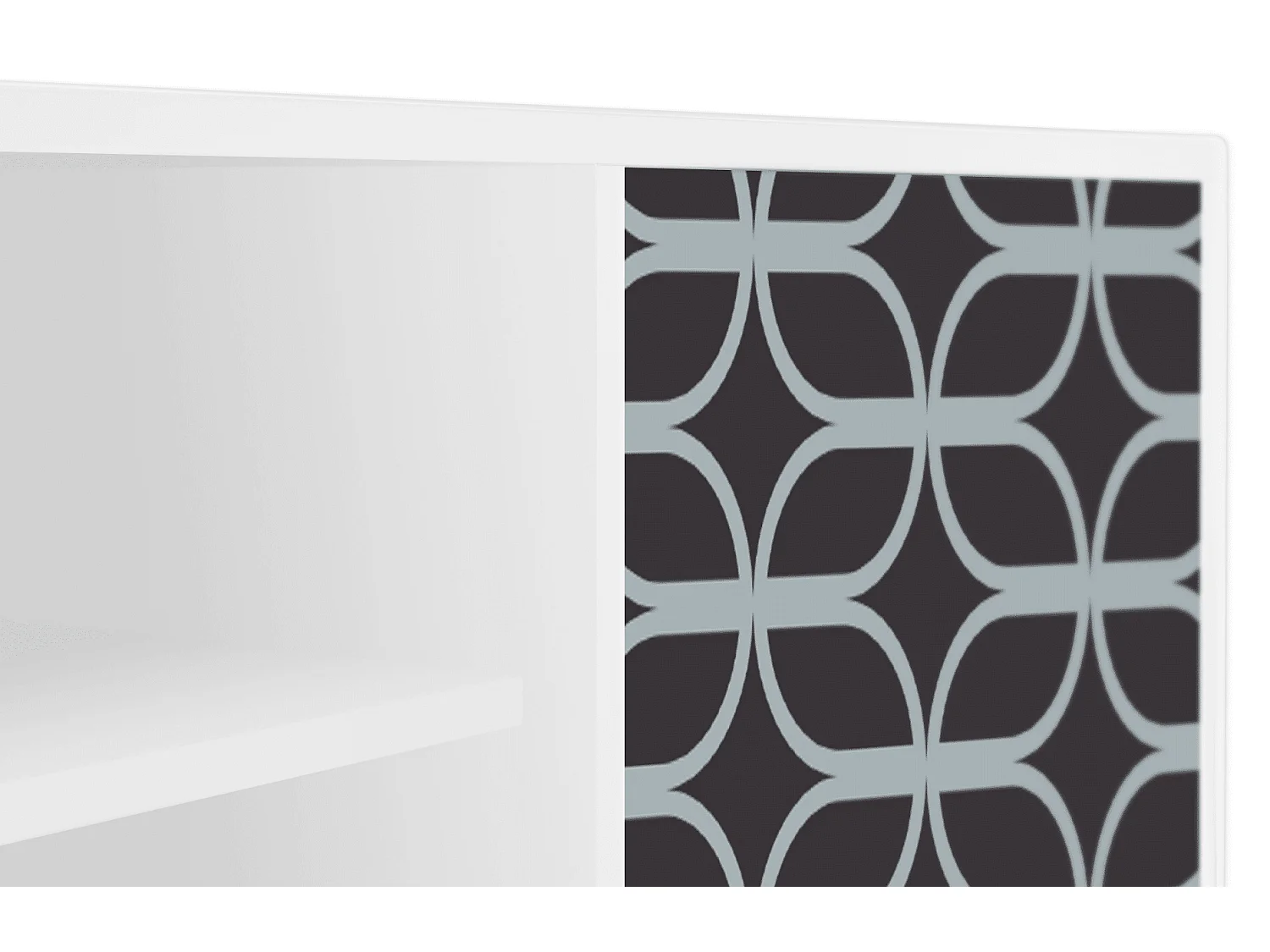 Meuble TV - 170х69х48 cm - T2 - Braided Blue, Blanc