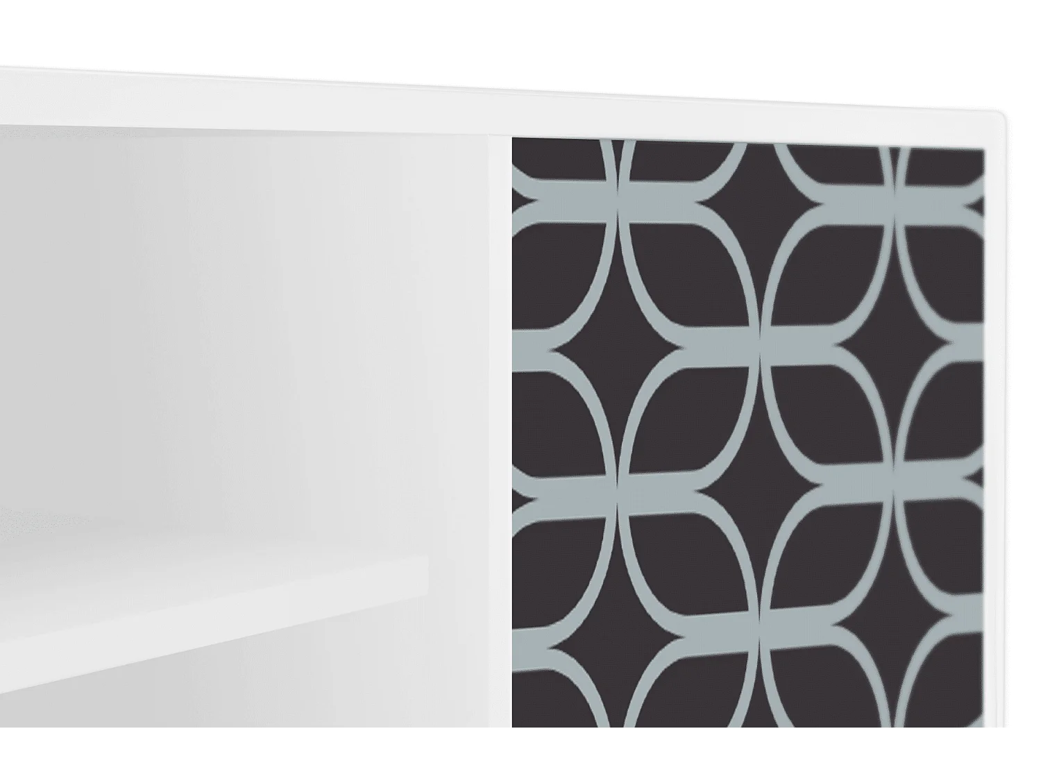 Mobile TV - 170х69х48 cm - T2 - Braided Blue, Bianco