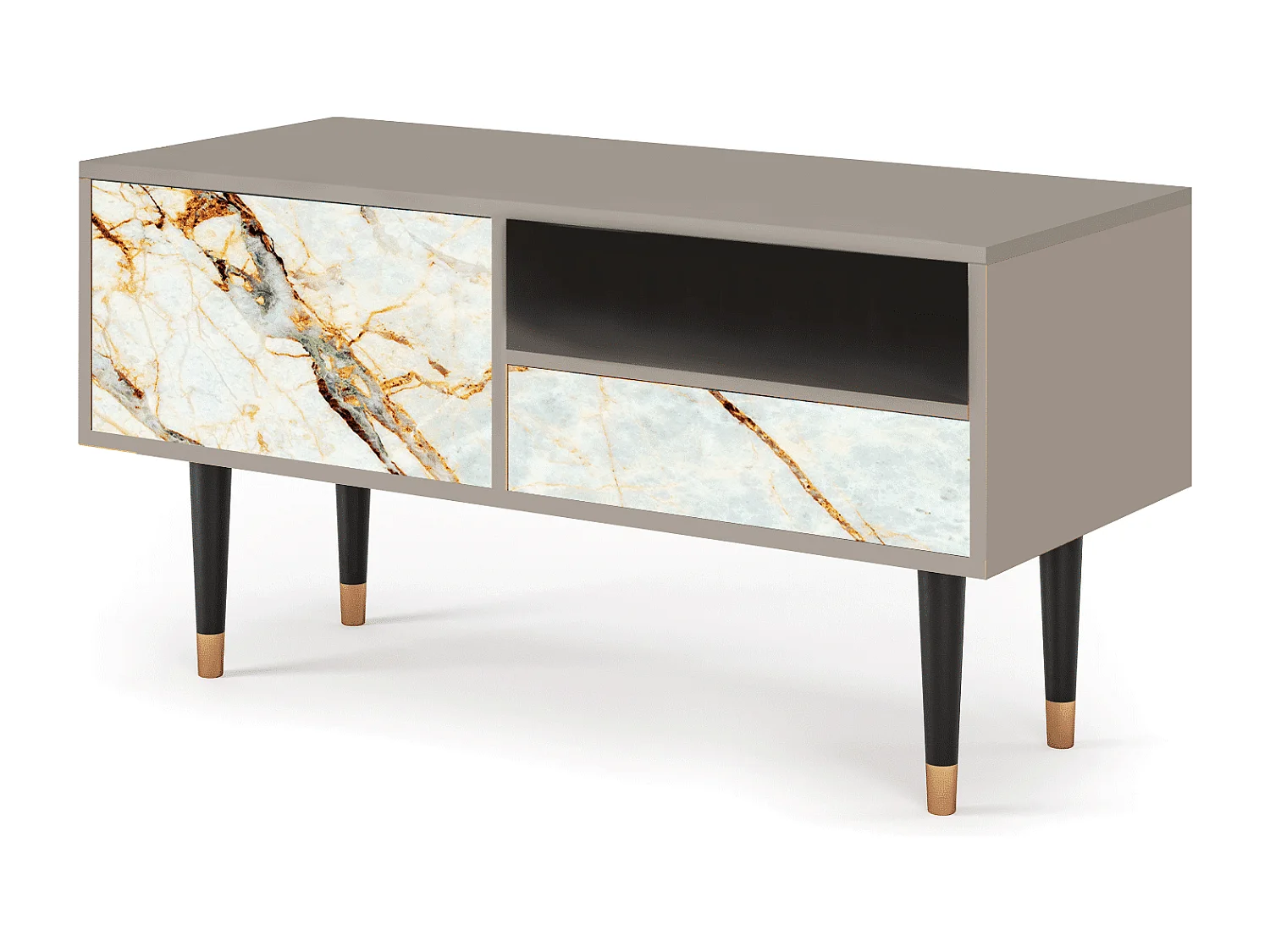 Mueble de TV - 115х59х48 cm - T3 - Areiay Marble, Areia