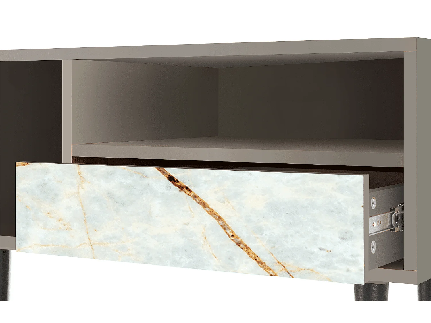 Mueble de TV - 115х59х48 cm - T3 - Areiay Marble, Areia