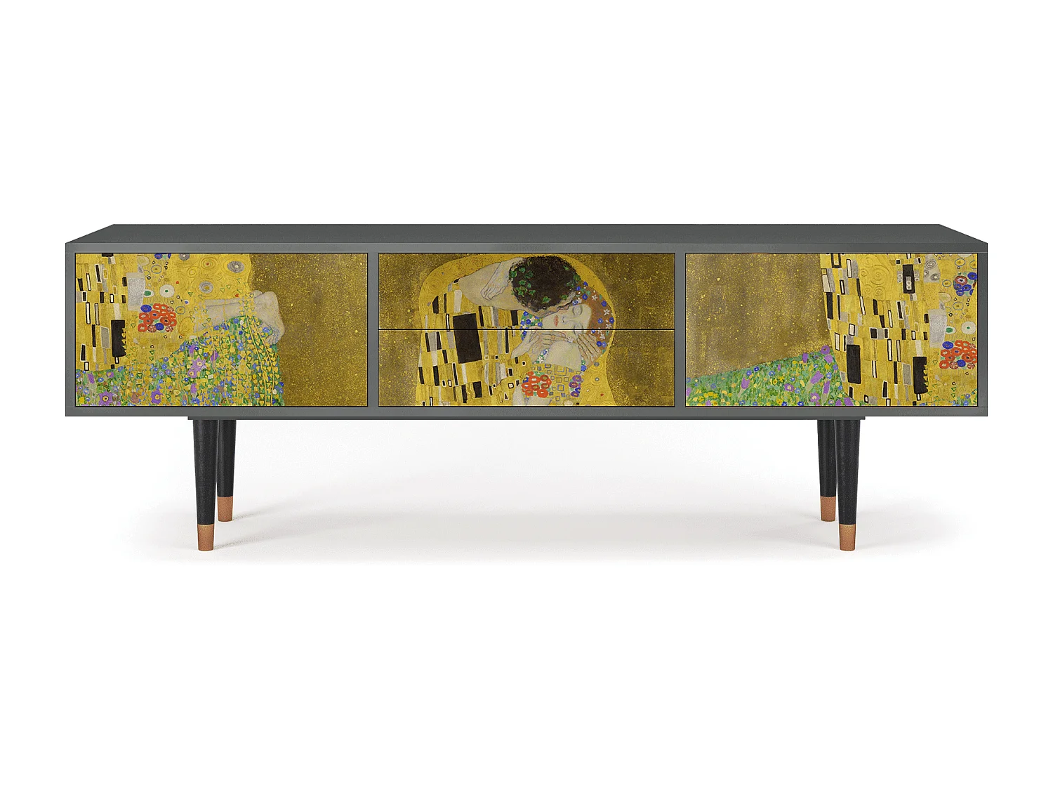 Mueble de TV - 170х59х48 cm - T4 - The Kiss by Klimt , Antracite