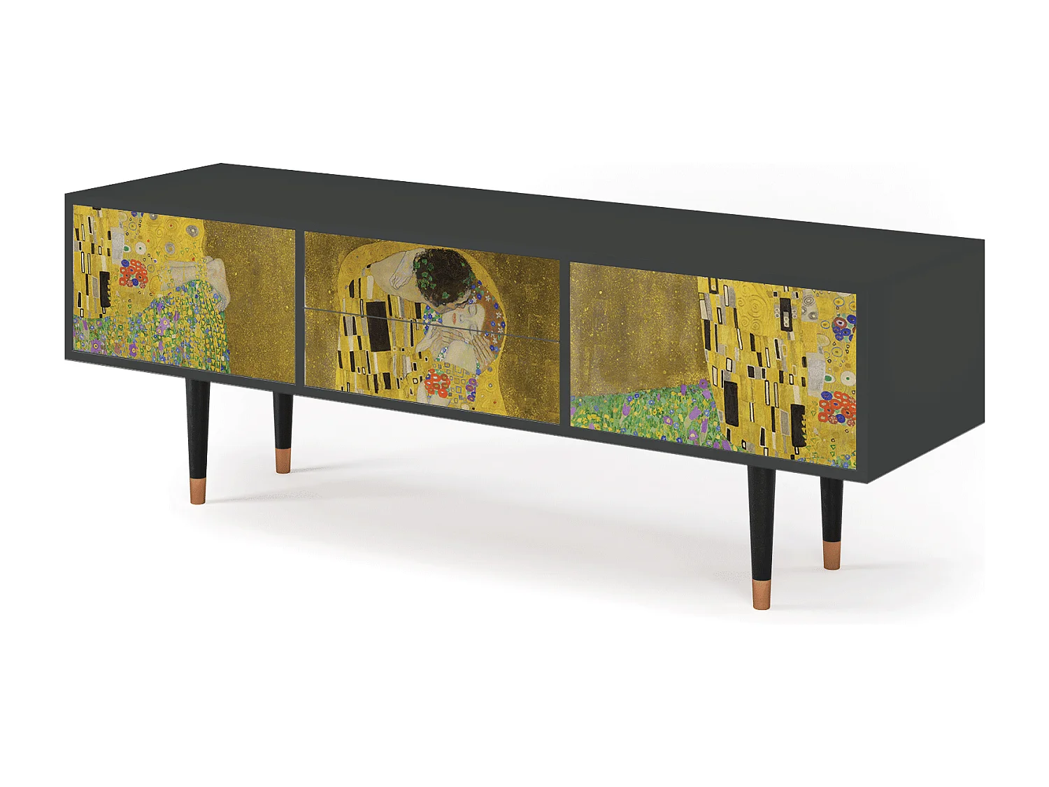 Mueble de TV - 170х59х48 cm - T4 - The Kiss by Klimt , Antracite