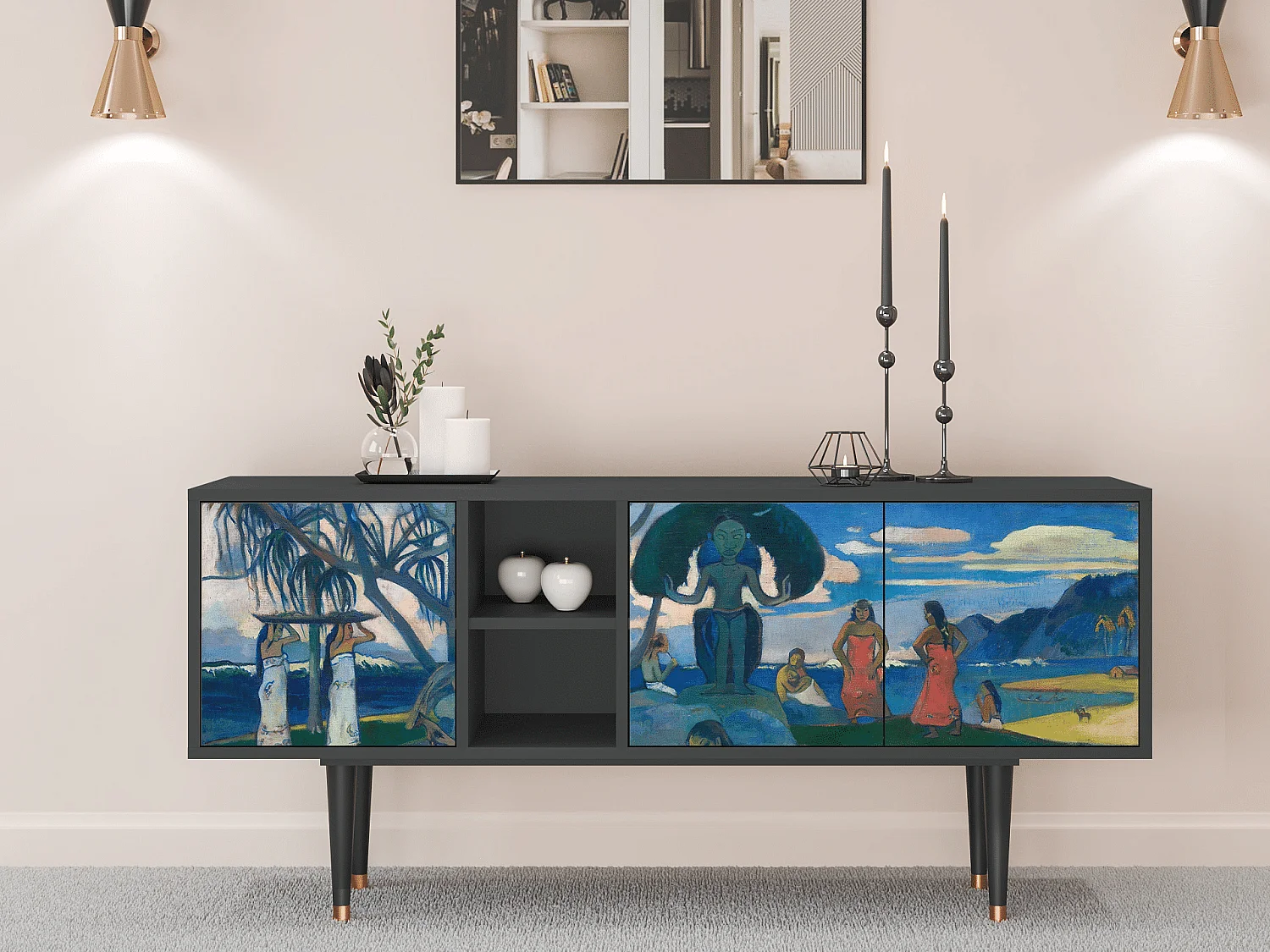 Meuble TV - 150х69х41 cm - T5 - Day of the God, Anthracite