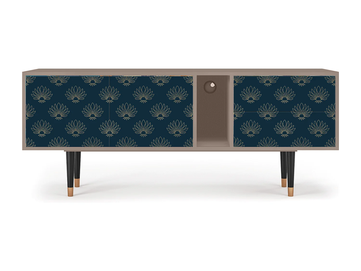 Szafka RTV - 170х69х48 cm - T1 - Blue Lotus, Latte