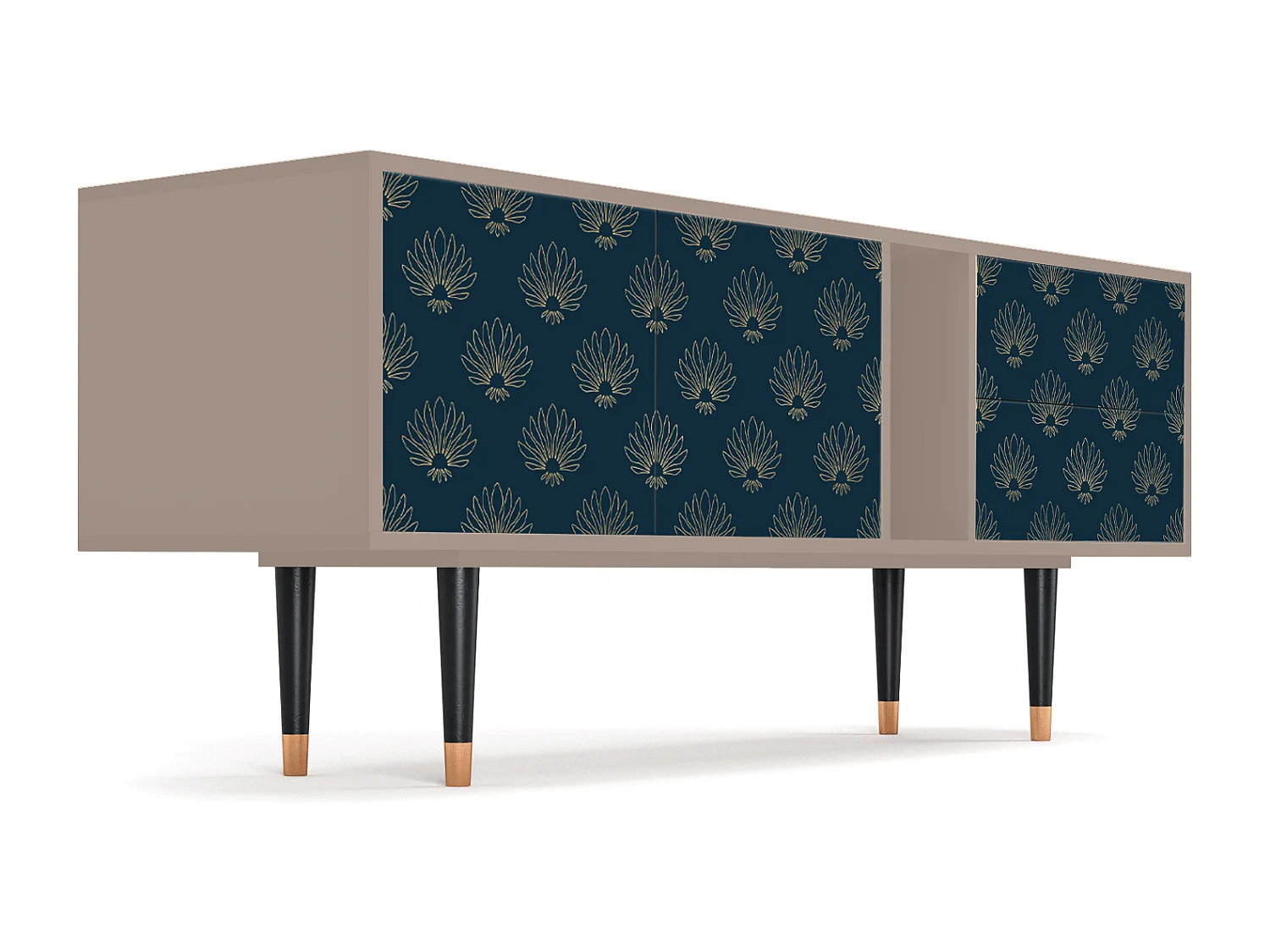 Mobile TV - 170х69х48 cm - T1 - Blue Lotus, Latte