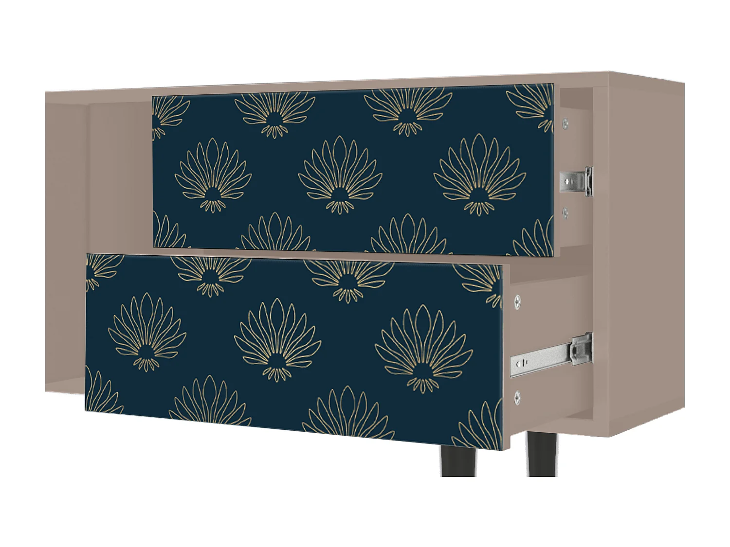 Mobile TV - 170х69х48 cm - T1 - Blue Lotus, Latte