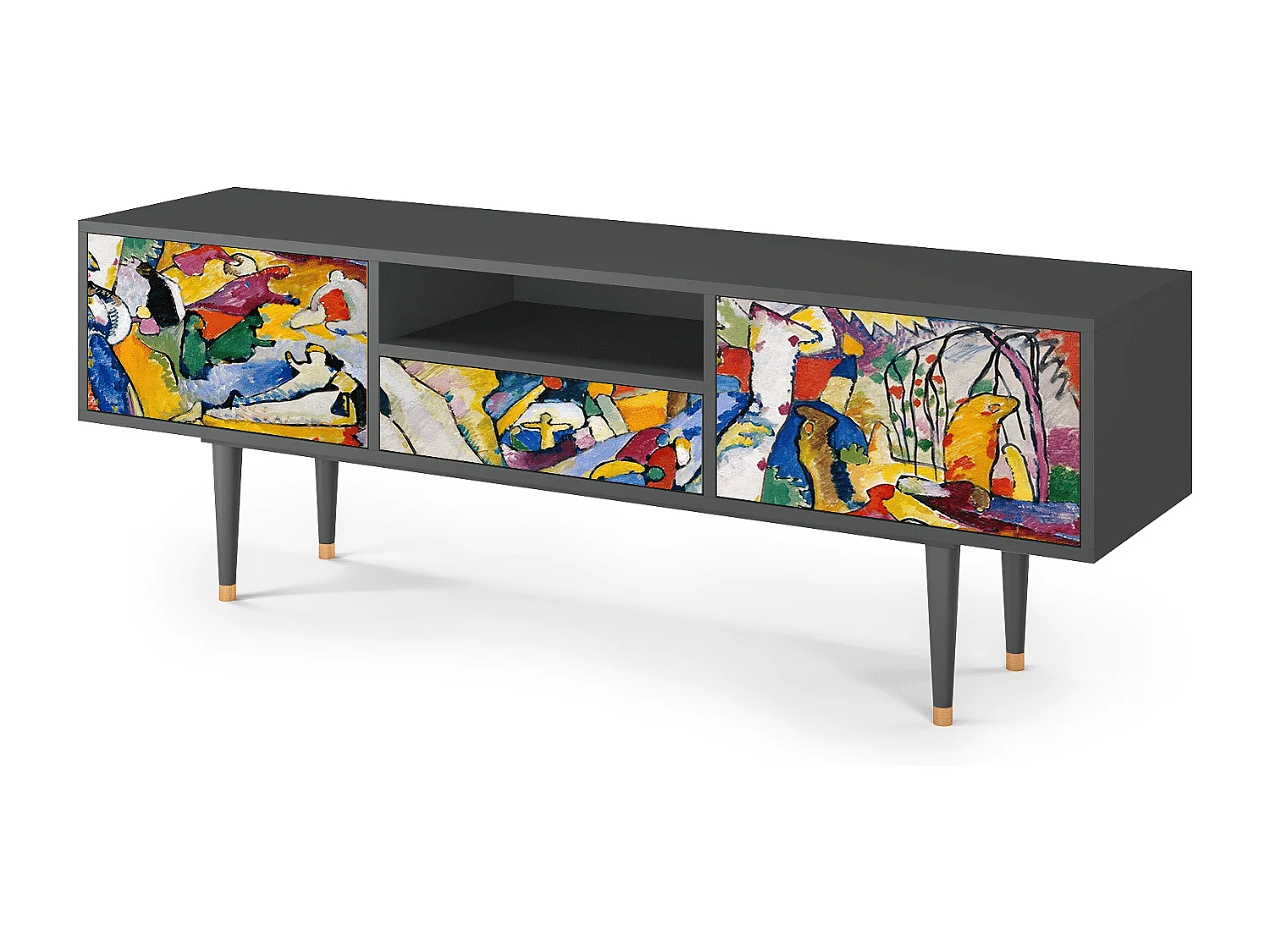 Mueble de TV - 170х59х41 cm - T6 - Improvisation 26  , Antracite