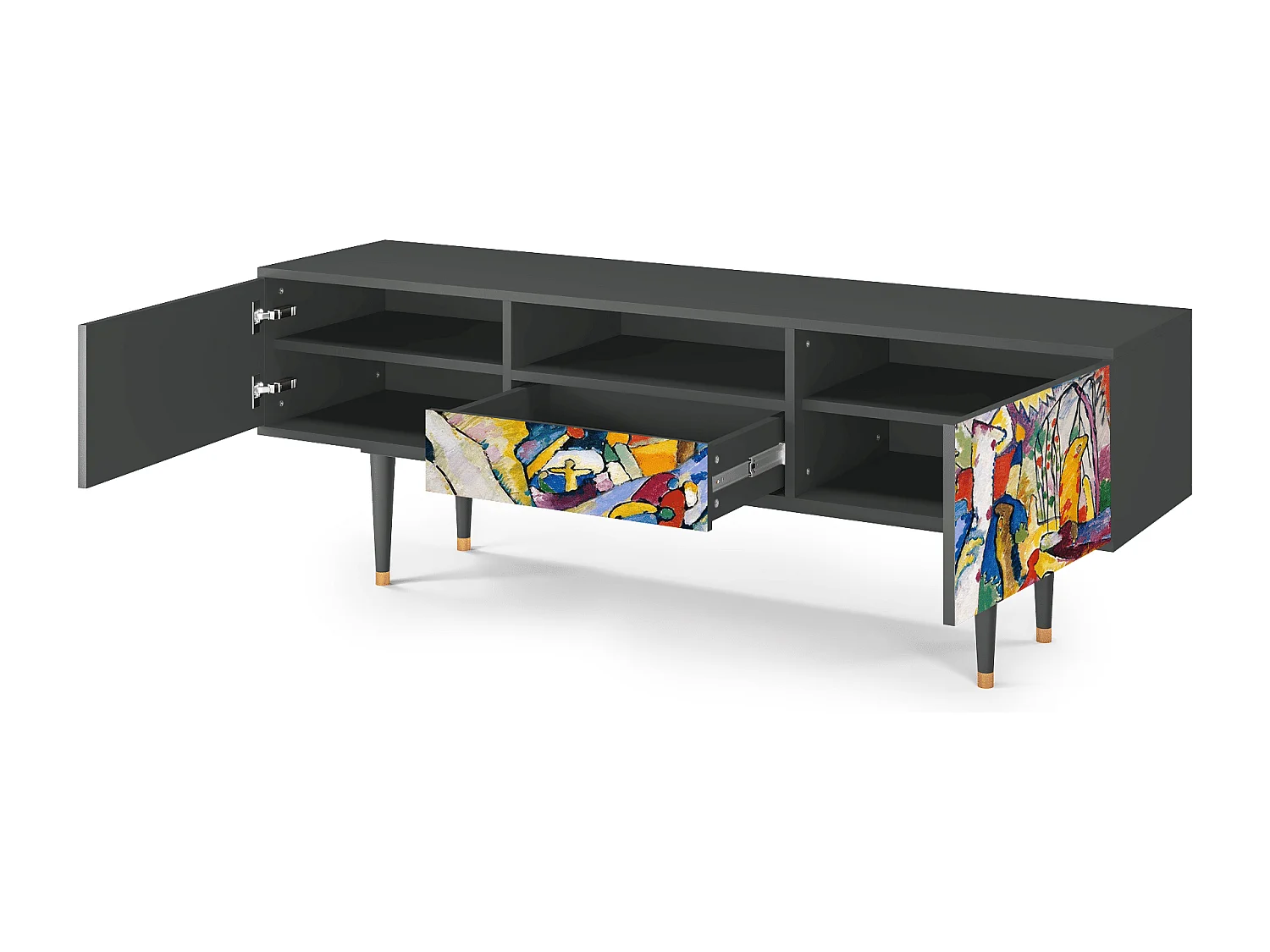 Mueble de TV - 170х59х41 cm - T6 - Improvisation 26  , Antracite