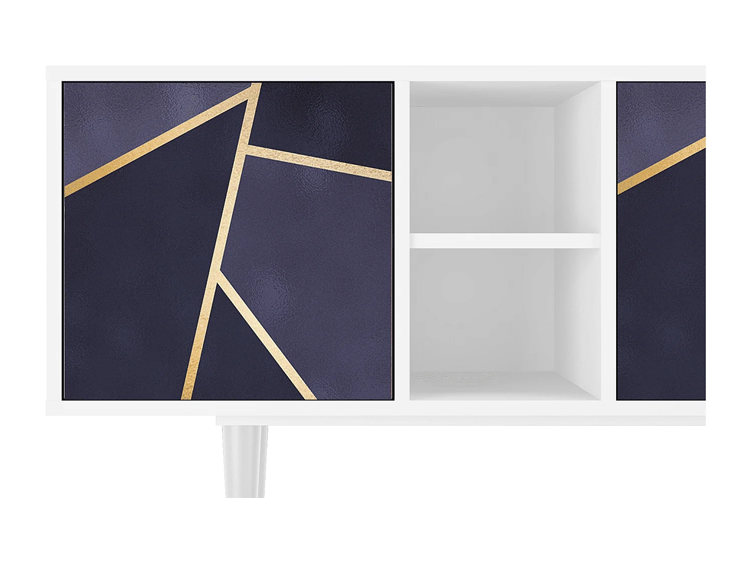 Szafka RTV - 150х69х41 cm - T5 - The Amethyst, Biały