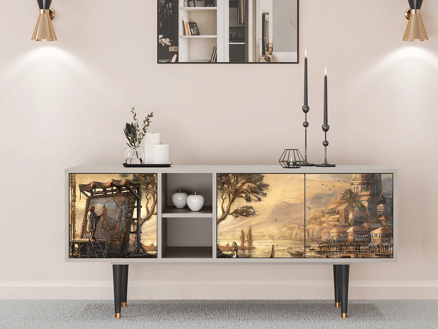 Mobile TV - 150х69х41 cm - T5 - Venice, Sabbia