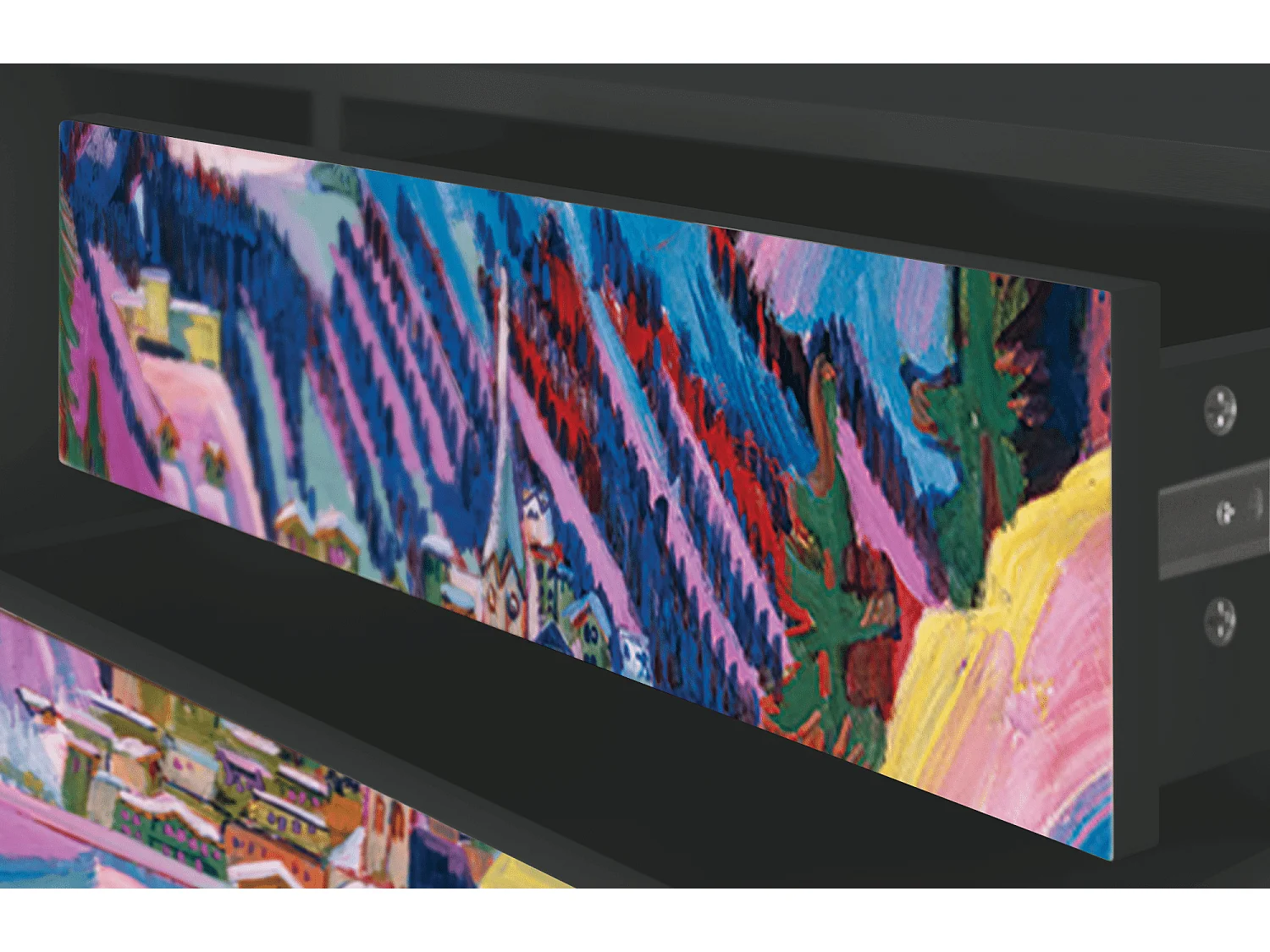 TV-Möbel - 170х59х48 cm - T4 - Davos Winter, Anthrazit