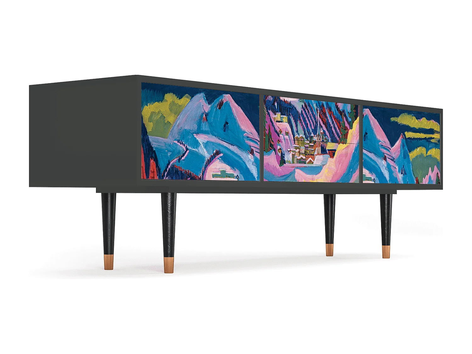 Meuble TV - 170х59х48 cm - T4 - Davos Winter, Anthracite