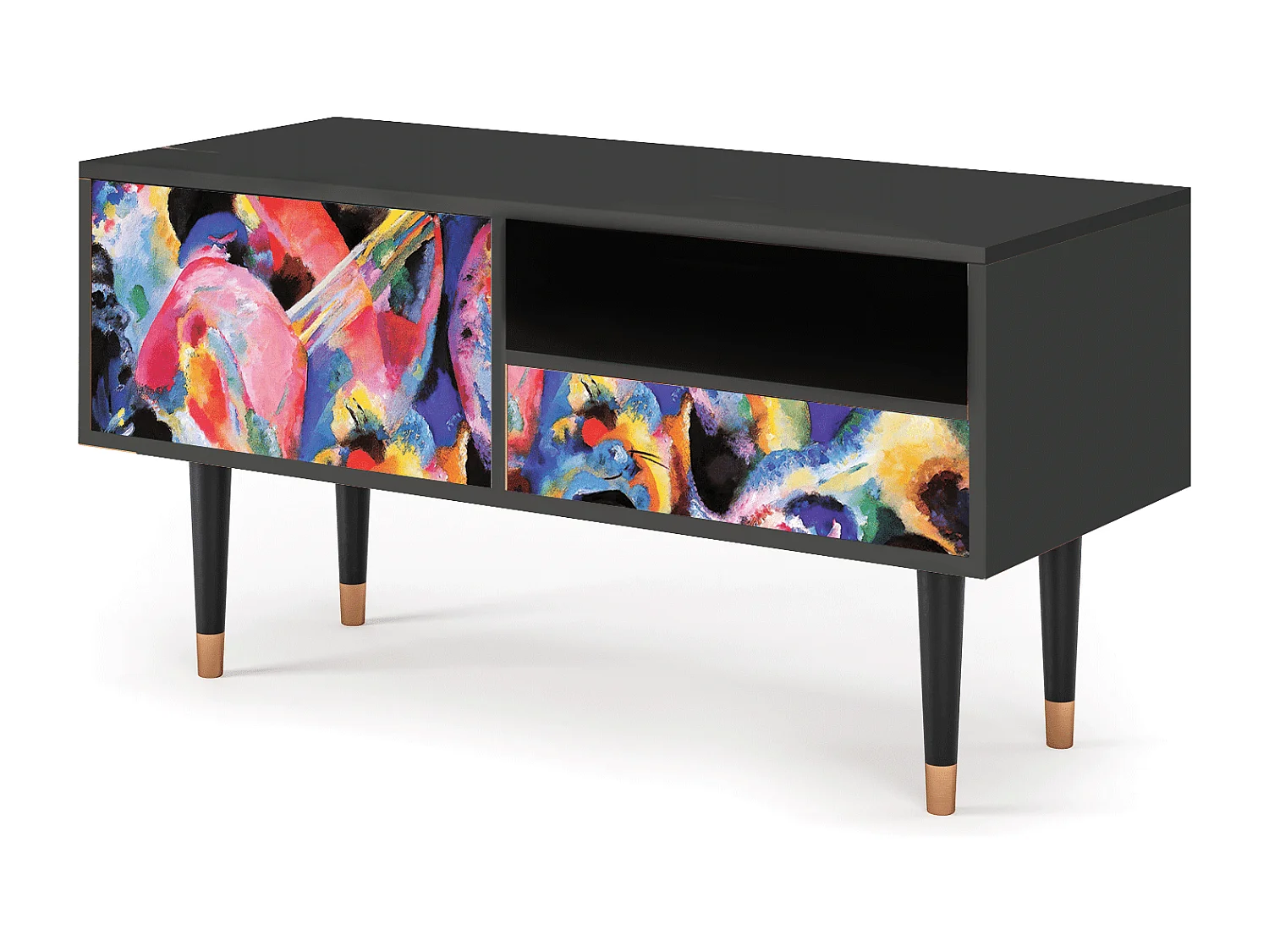 TV-meubel - 115х59х48 cm - T3 - Kandinsky, Antraciet