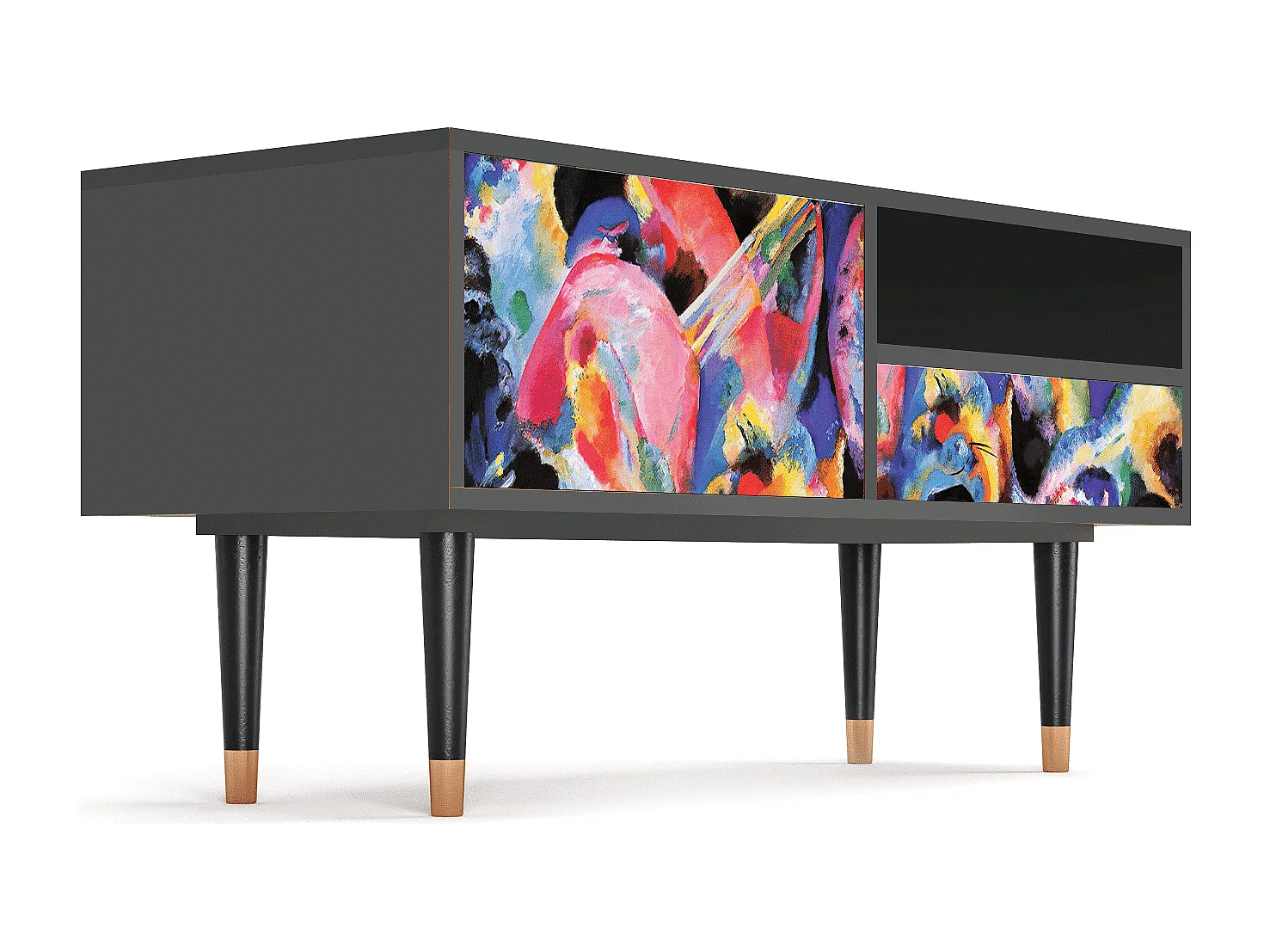 TV-meubel - 115х59х48 cm - T3 - Kandinsky, Antraciet