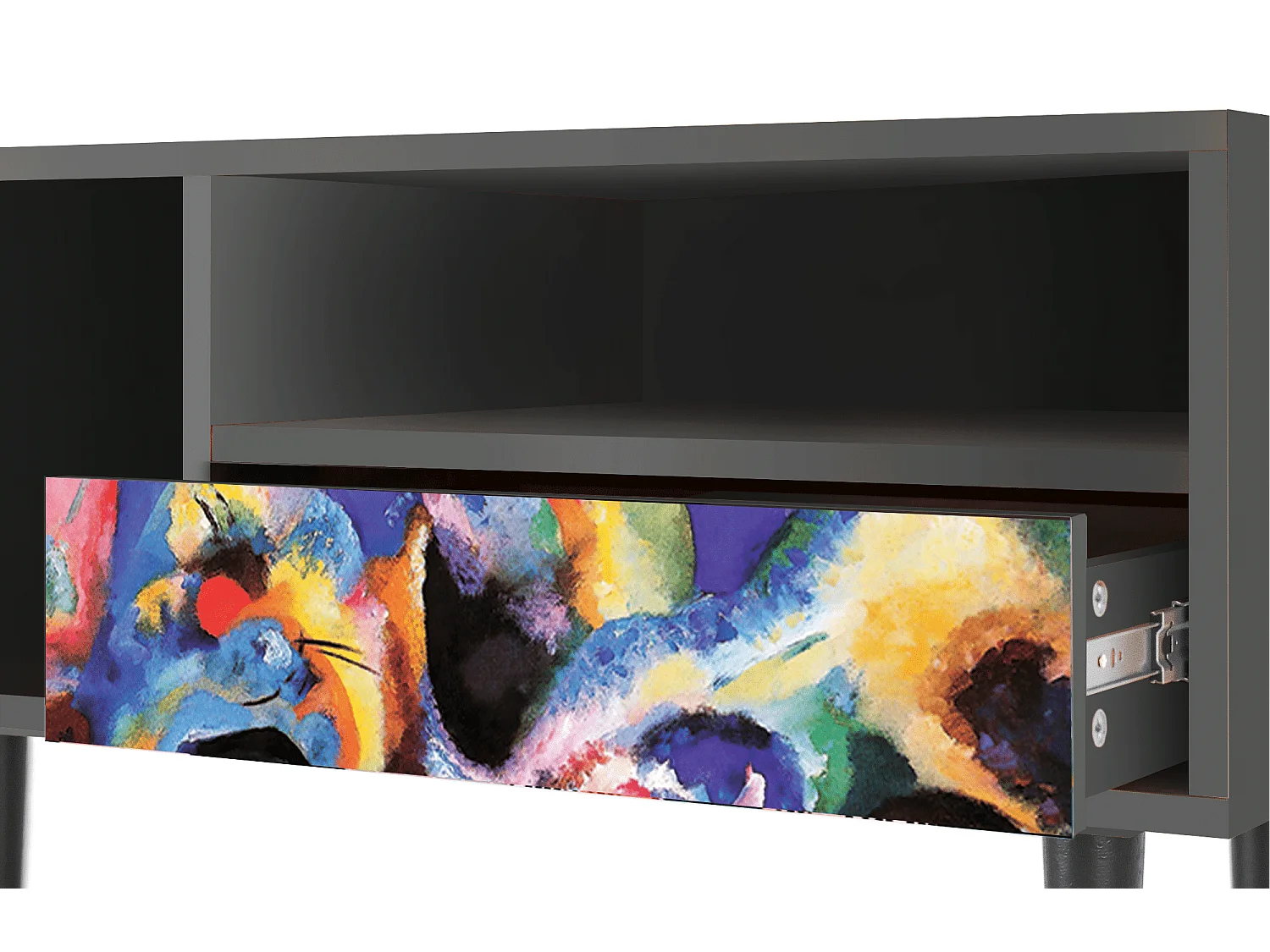 TV-meubel - 115х59х48 cm - T3 - Kandinsky, Antraciet