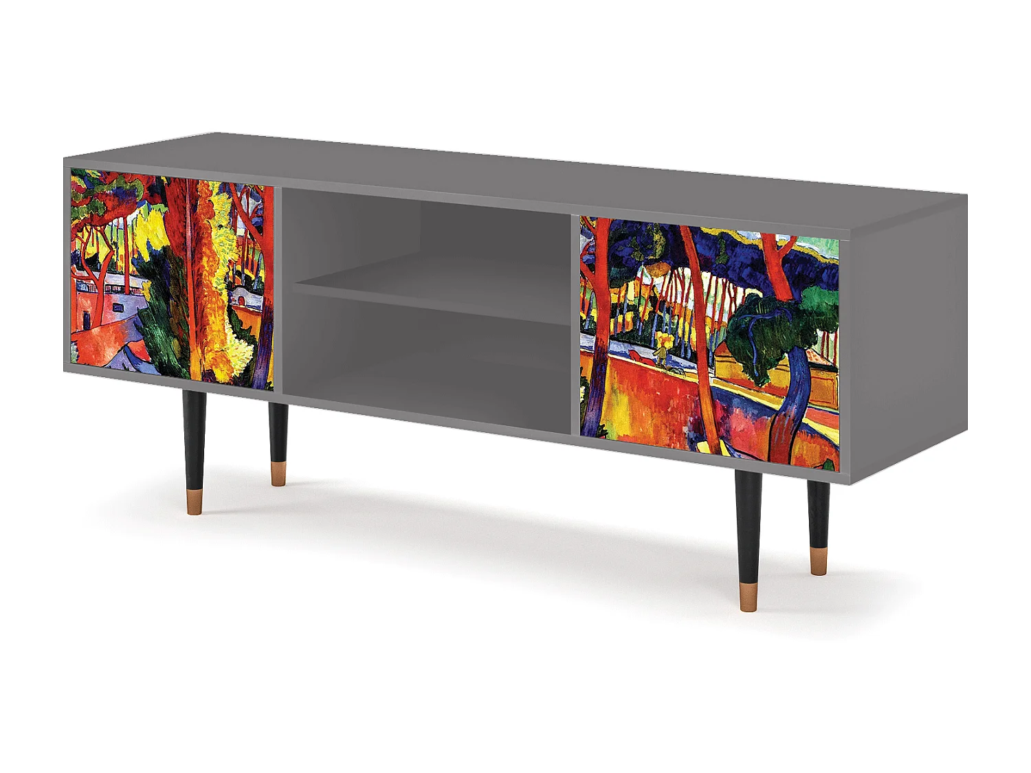 Mobile TV - 170х69х48 cm - T2 - The Turning Road, Grigio