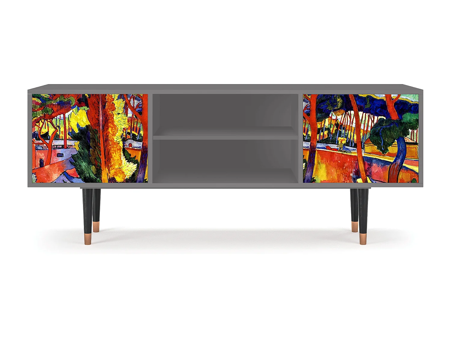 TV-Möbel - 170х69х48 cm - T2 - The Turning Road, Grau