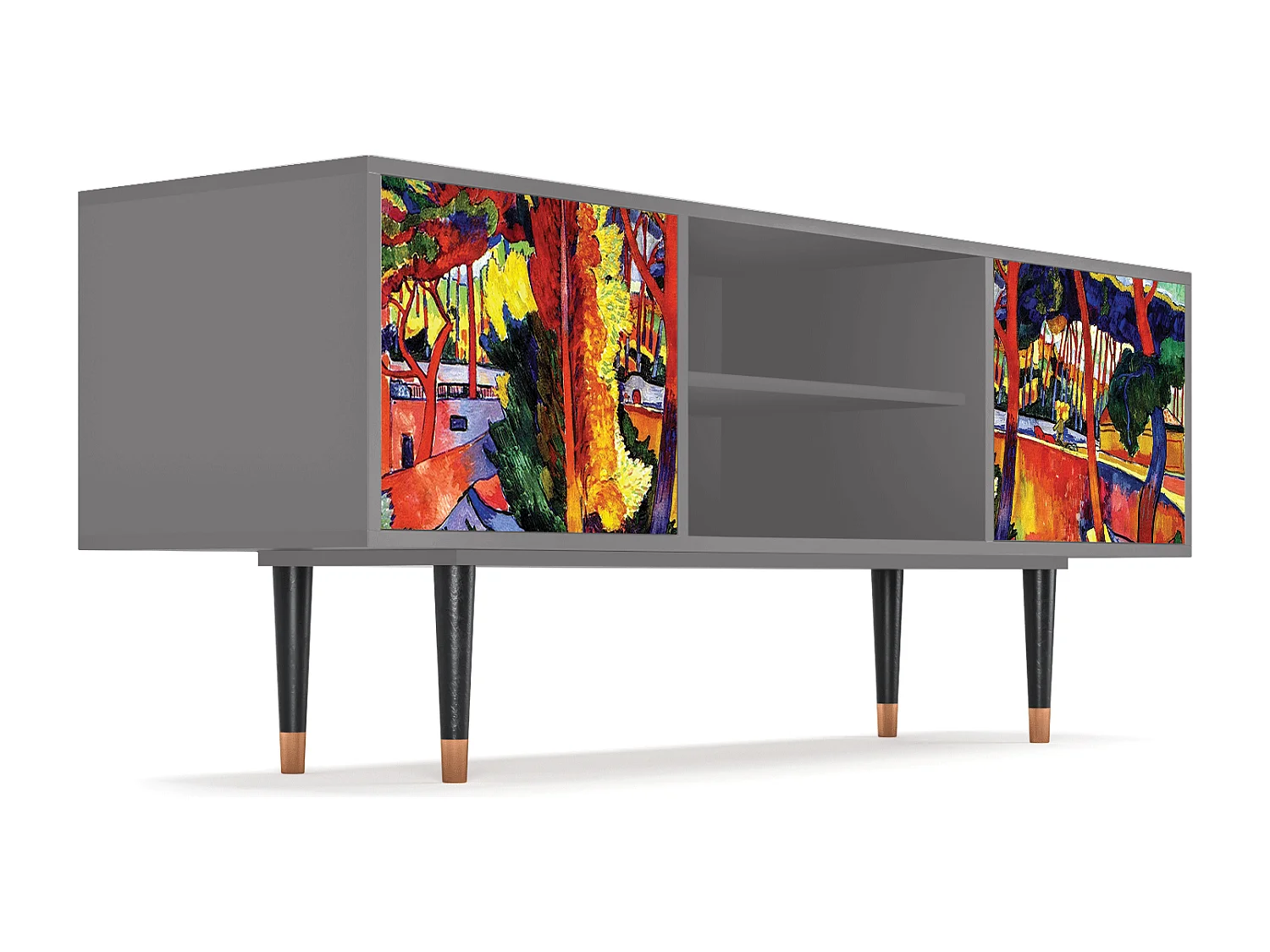 TV-Möbel - 170х69х48 cm - T2 - The Turning Road, Grau