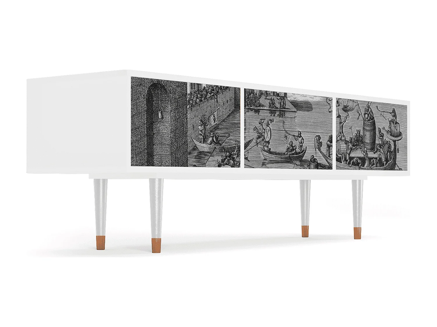 Mobile TV - 170х59х48 cm - T4 - Saint Martin, Bianco