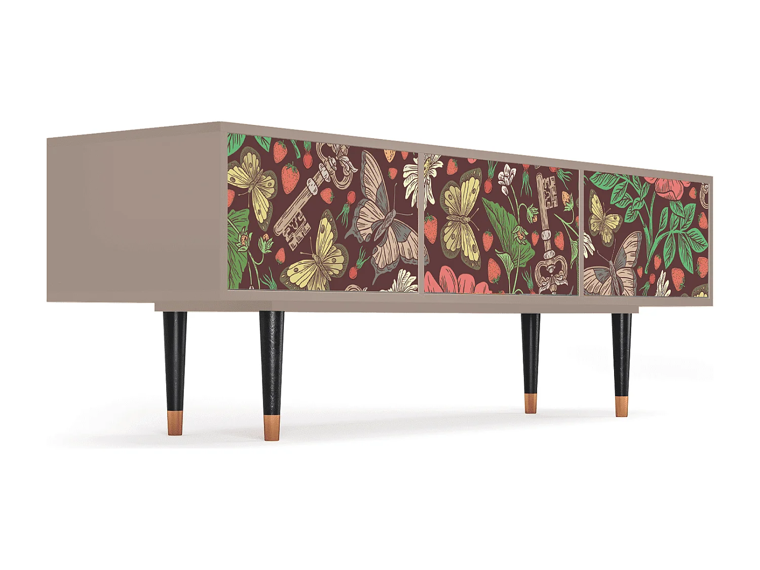 Mueble de TV - 170х59х48 cm - T4 - Alice in Wonderland, Latte