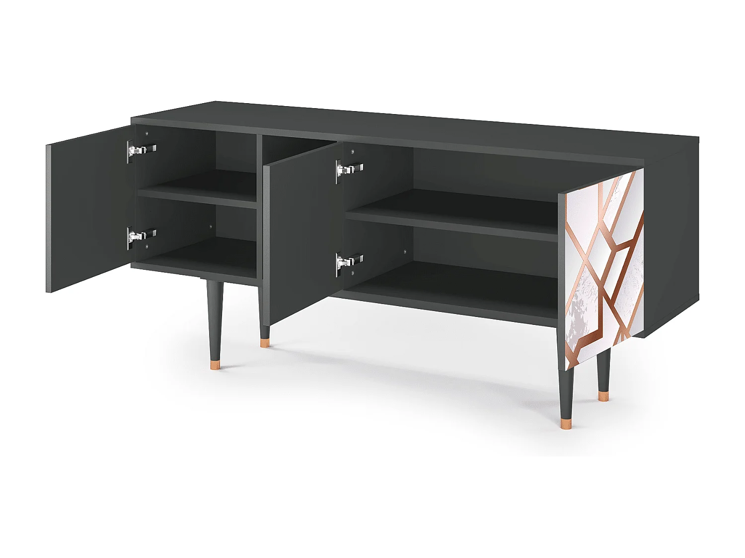 Meuble TV - 150х69х41 cm - T5 - Pastel Fairytale, Anthracite