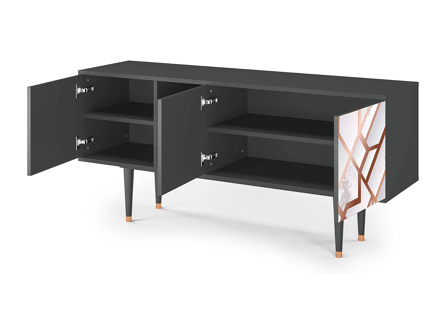 Meuble TV - 150х69х41 cm - T5 - Pastel Fairytale, Anthracite