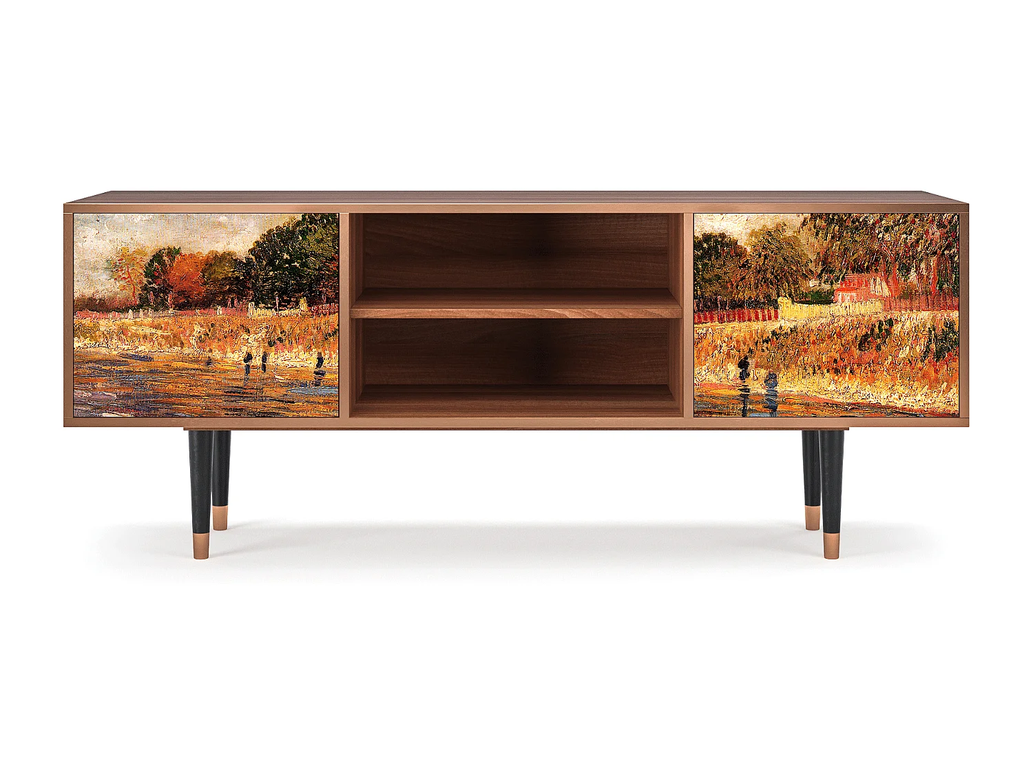 Mobile TV - 170х69х48 cm - T2 - The Banks, Noce