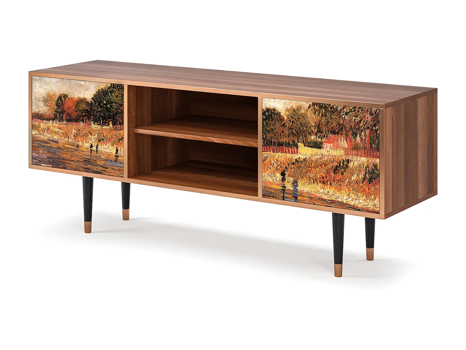 Mobile TV - 170х69х48 cm - T2 - The Banks, Noce