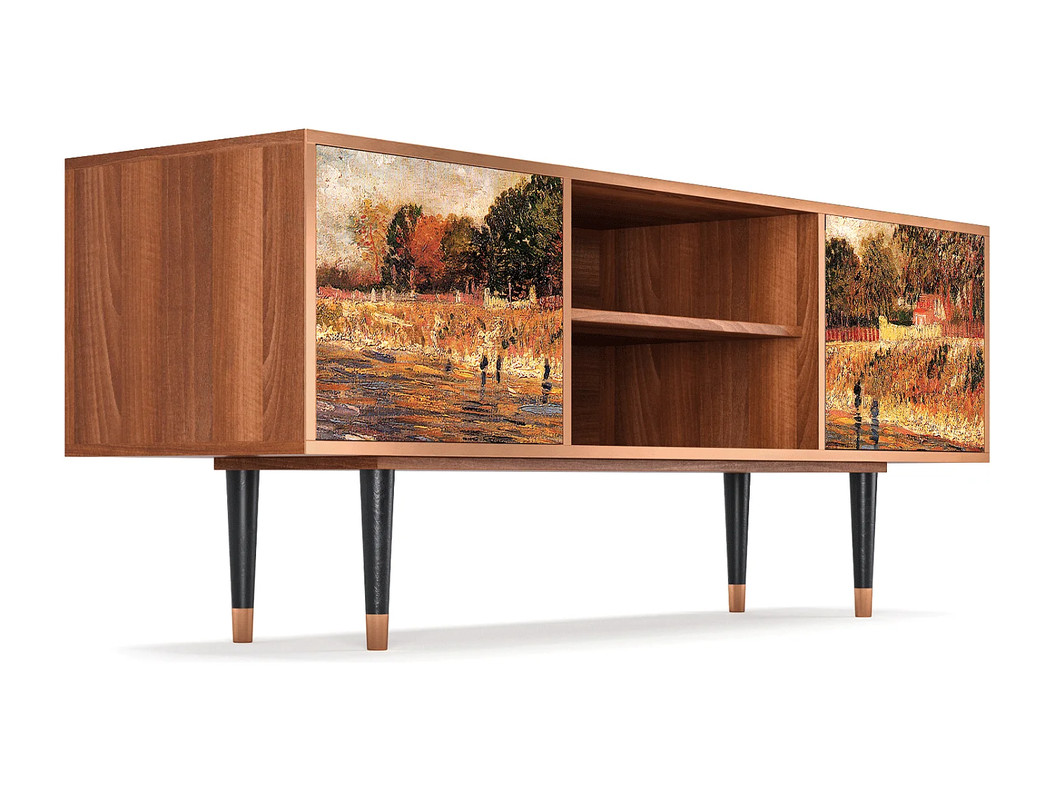 Mobile TV - 170х69х48 cm - T2 - The Banks, Noce